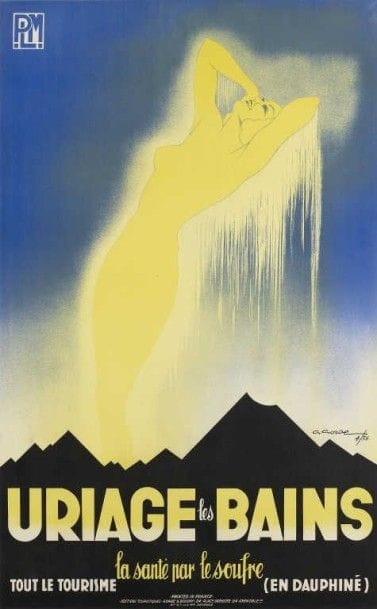 GORDE G. URIAGE LES BAINS PLM 1936 entoilée...