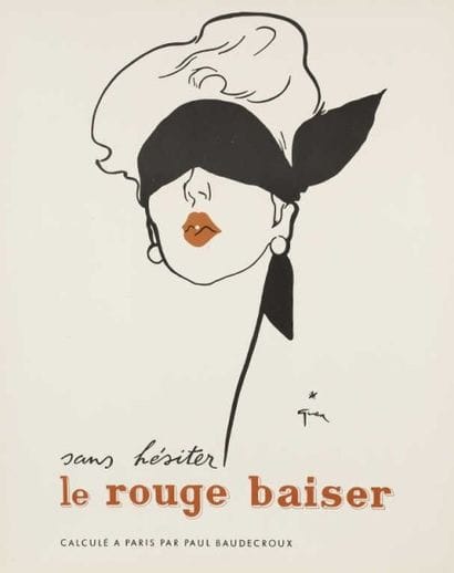 GRUAU.LE ROUGE BAISER SANS HESITER entoilée...