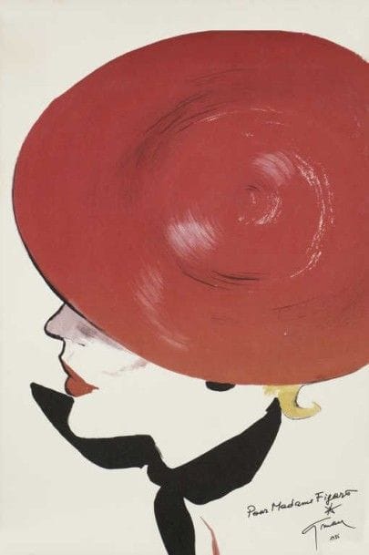 GRUAU.POUR MADAME FIGARO 1986 non entoilée...
