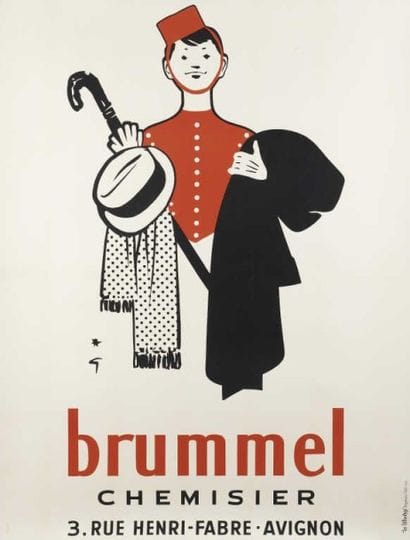 GRUAU. BRUMMEL Avignon Lithotyp entoilée...