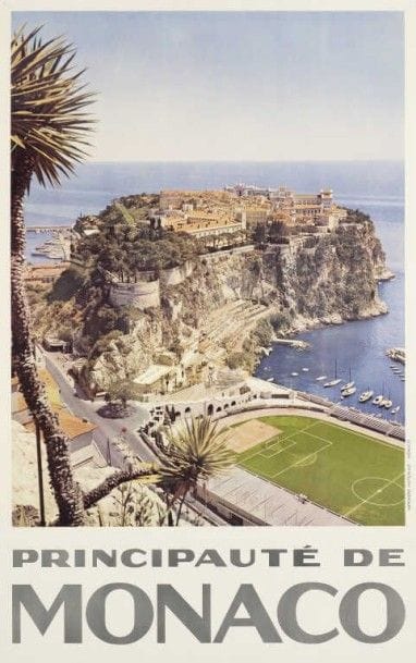 PRINCIPAUTE DE MONACO affiche photo imp....