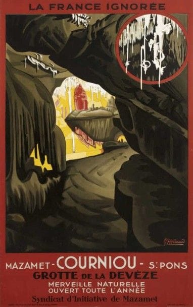 HEBRAUD G.GROTTES DE LA DEVEZE entoilée très...