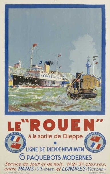 LACHEVRE Bernard.LE «ROUEN» A LA SORTIE DE...