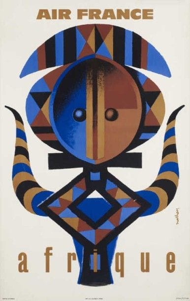 NATHAN. AIR FRANCE AFRIQUE 1960 imp. Courbet...