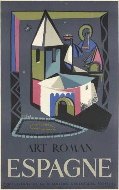 ORTEGA . ESPAGNE ART ROMAN entoilée très...