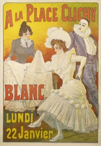 REDON Georges.PLACE CLICHY BLANC 1900 imp....