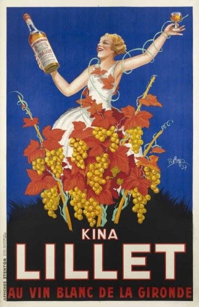 ROBYS. QUINA LILLET 1937 entoilée très bon...