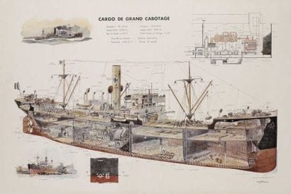 SEBILLE Albert .4 planches «coupes transversales...