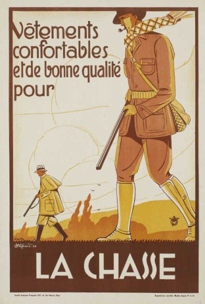 STEPHANE. LA CHASSE VETEMENTS 1928 entoilée...