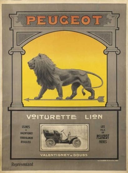 THOR Walter .PEUGEOT voiturette Lion imp.Ellaume...