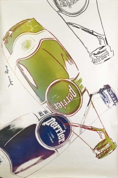 WARHOL Andy. PERRIER 1983 entoilée très bon...