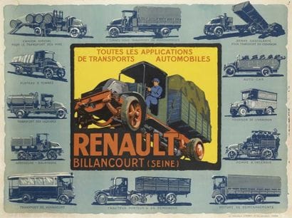 RENAULT BILLANCOURT imp. Minot entoilée très...