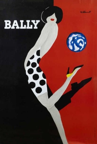 4 affiches BALLY de 4 affichistes GAUTHIER...