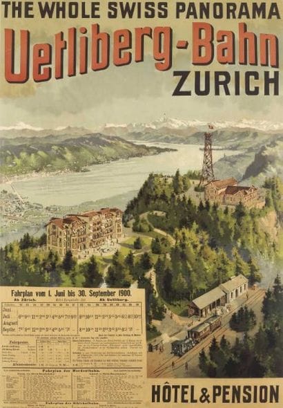 UETLIBERG-BAHN ZURICH 1900 entoilée bon état...