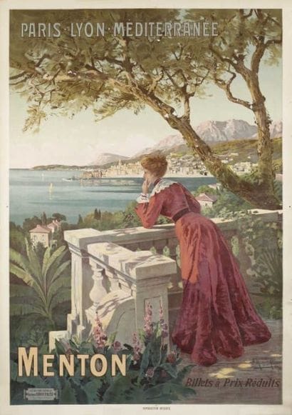 2 affiches MENTON (HUGO D'ALESI) et COTE...
