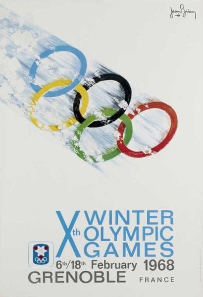 BRIAN. Xth WINTER OLYMPIC GAMES 1968 entoilée...