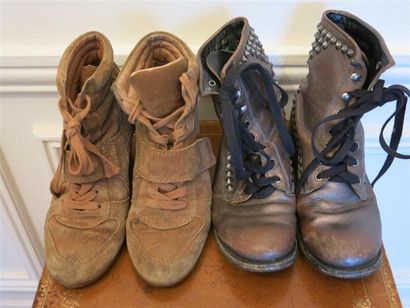 ASH
Lot comprenant 2 paires de bottines T.38(dans...