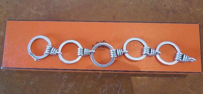 HERMES
Gourmette en argent.Poids: 50 g.