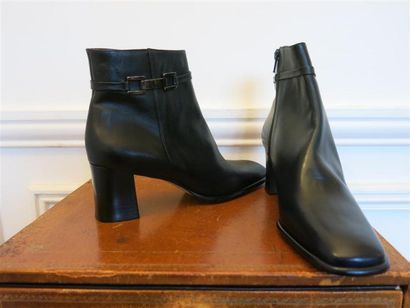 Boots chevreau noir.T.41.état neuf