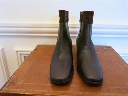 Boots chevreau marron,T.35