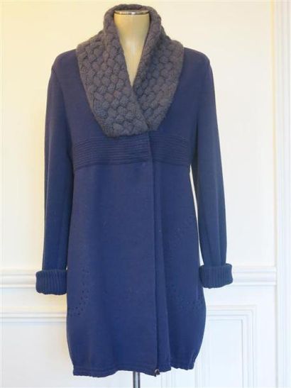 Ermanno Cervino
Manteau lainage bleu jean,col...