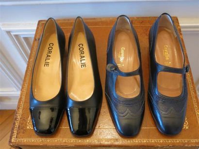Lot comprenant:1 paire de Charles IX chevreau...