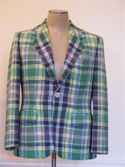 RALPH LAUREN
Blazer en lin madras vert et...