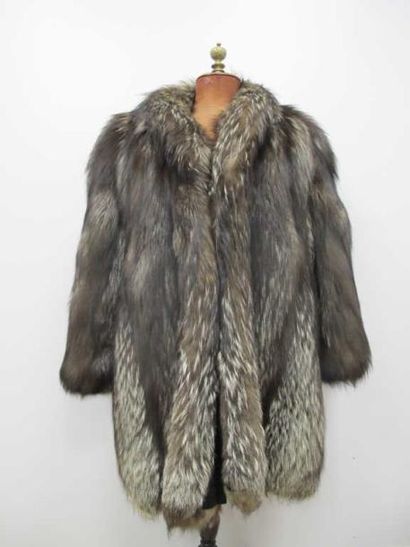 Veste en renard argenté
