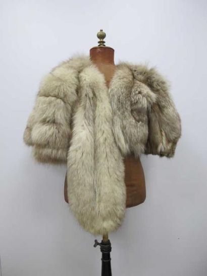 Boléro et étole en renard beige. (2865)