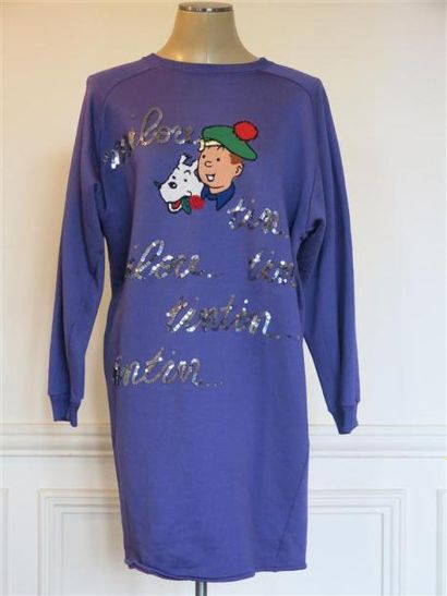 ICEBERG
Robe en sweat violet à motif Tintin...