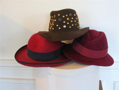 Lot de 3 chapeaux