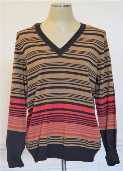 Marina RINALDI
Pull en laine ocre et noir...