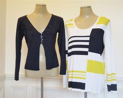Miro & Sinequanone
Pull en coton jaune, noir...