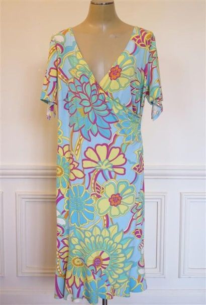 Marina RINALDI
Robe en coton bleu et jaune...