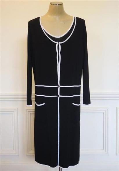 Marina RINALDI
Twin-set fluide noir et blanc;...