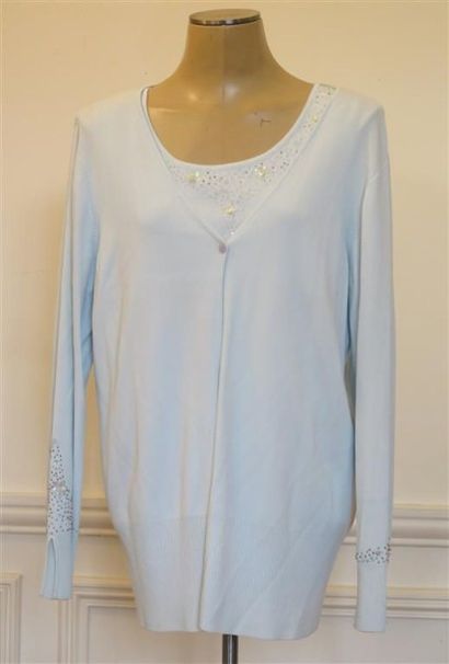 Madame
Twin-set fluide bleu ciel T.48