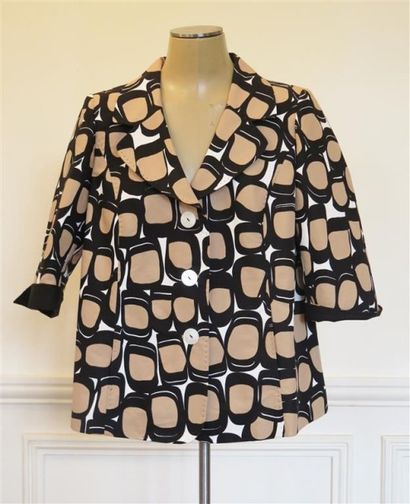 Marina RINALDI
Veste en coton beige et noir...