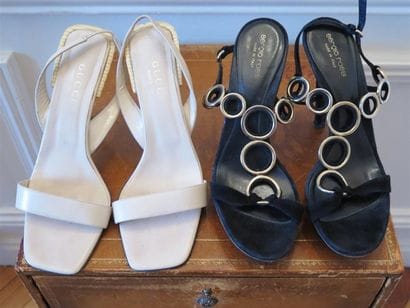 Gucci & Sergio Rossi
Lot comprenant 2 paires...