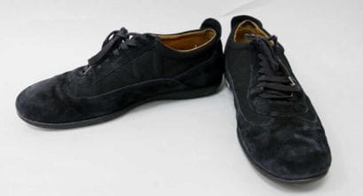 J.M. WESTON
Paire de tennis en daim et tissu...