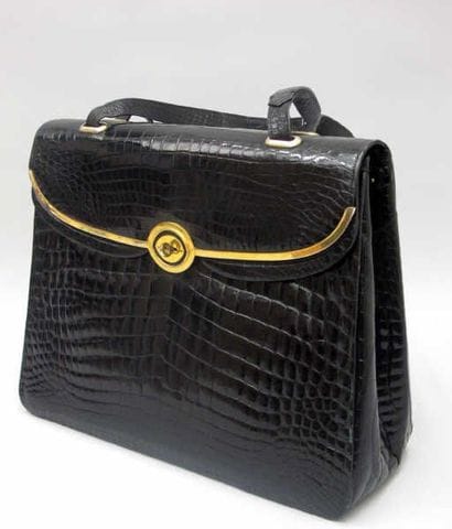MORABITO
Trés beau sac en croco noir, modèle...