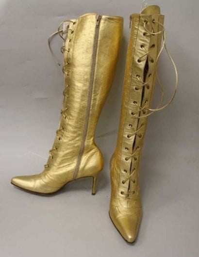 CHRISTIAN DIOR
Paire de bottes lacées en...