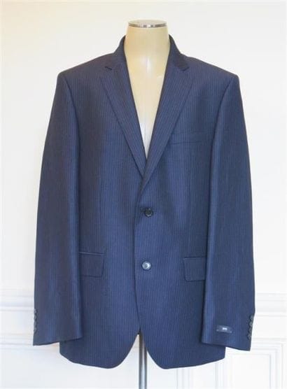 BOSS
Veste en coton bleu marine rayé tennis...