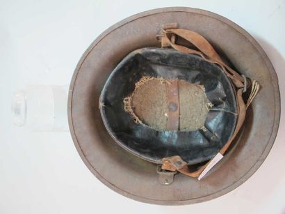 Rare casque US 1917. Camouflage avec insciption...