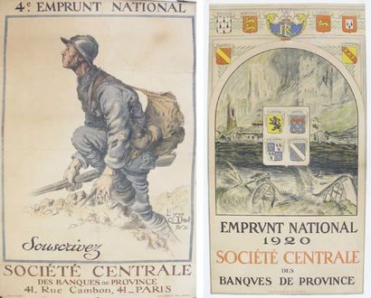 Lot de 2 affiches. WIELHORSKI. 4ème Emprunt...