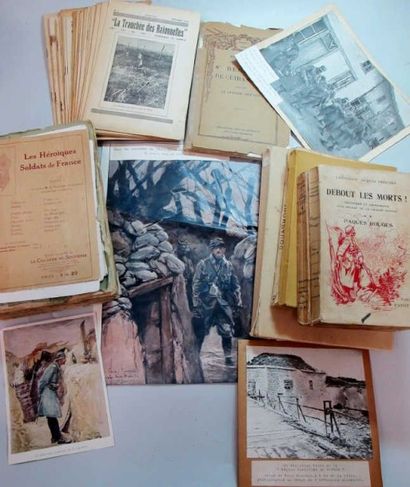 Lot de divers livres et revues comme La Tranchées...