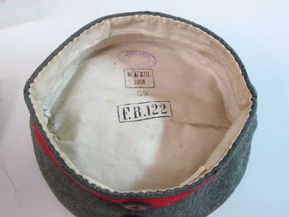 Bonnet de Police modèle 1915 Feldgrau. Cocarde...