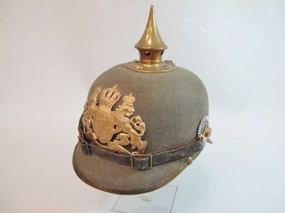 Casque à pointe modèle 1915 en feutre, Feldgrau...
