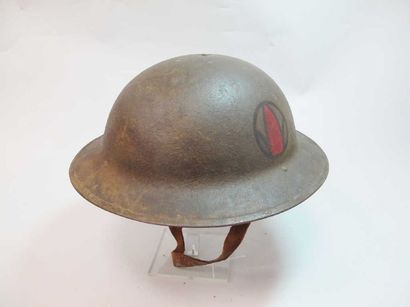 Casque US 1917. Insigne de la 89ème Division...
