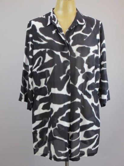 Marina Rinaldi. Veste mousseline noire et...