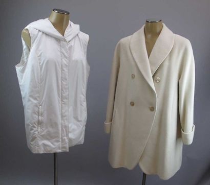 Laurel et Persona. Manteau lainage blanc...